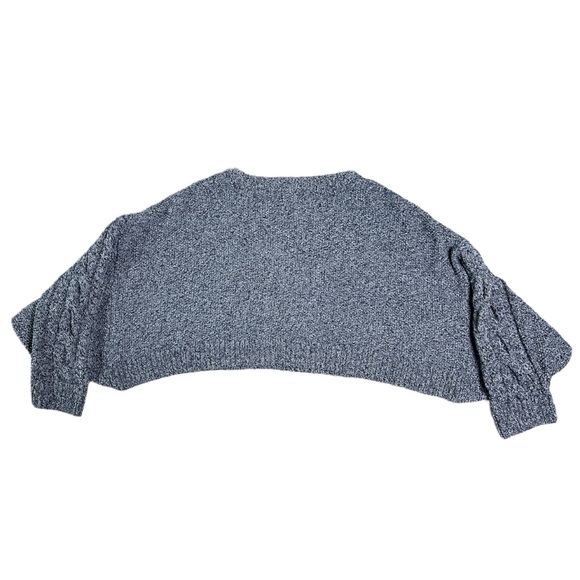 TOPSHOP Women Crop Batwing Sleeve Cable Sweater - Picture 6 of 9